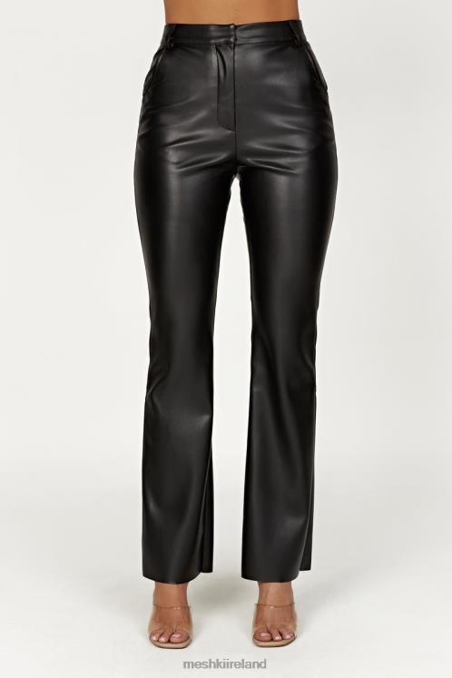 Meshki Tyra Straight Leg Faux Leather Pants Clothing Black 6DX221225