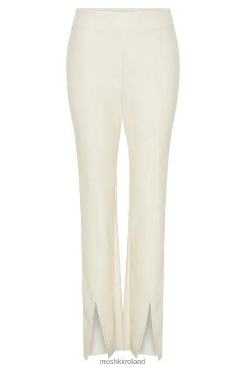 Meshki Vanessa Faux Leather Split Pant Clothing Bone 6DX221497