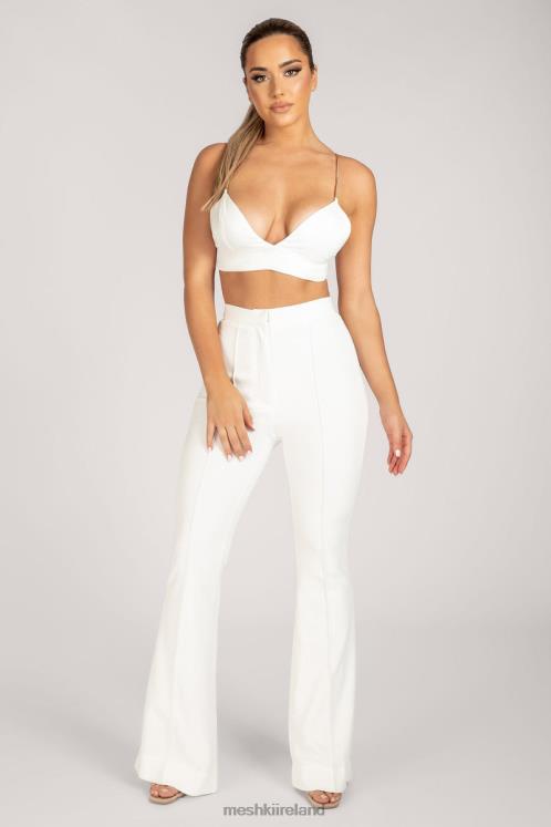 Meshki Zendaya Highwaisted Flare Pants Clothing White 6DX221238