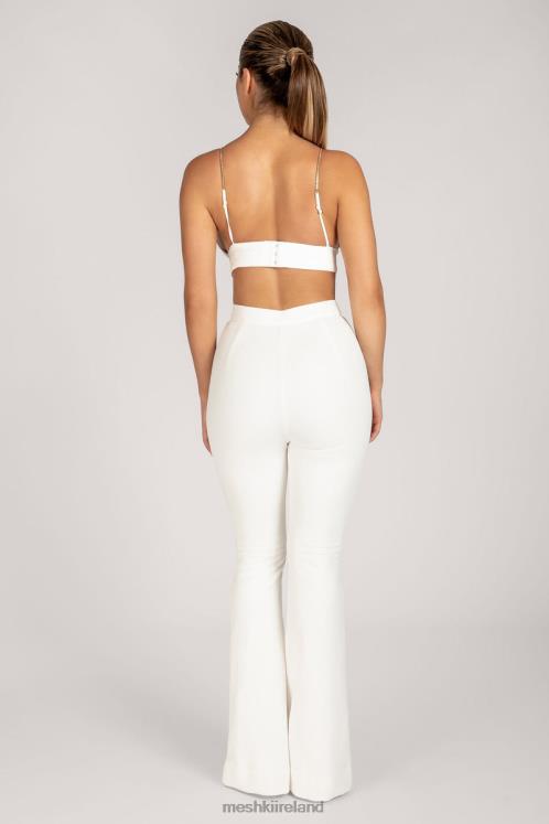 Meshki Zendaya Highwaisted Flare Pants Clothing White 6DX221238