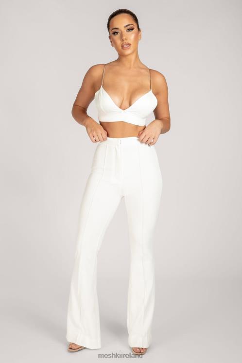Meshki Zendaya Highwaisted Flare Pants Clothing White 6DX221238