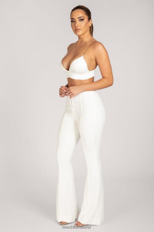 Meshki Zendaya Highwaisted Flare Pants Clothing White 6DX221238