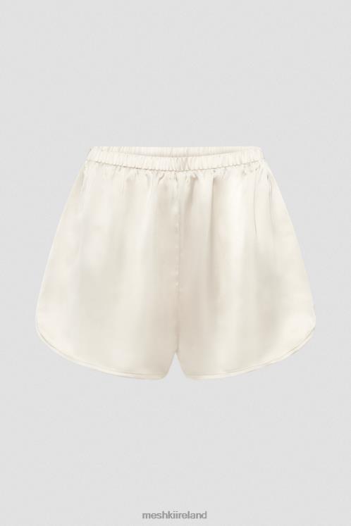 Meshki Meera Satin Shorts Clothing Ivory 6DX221304