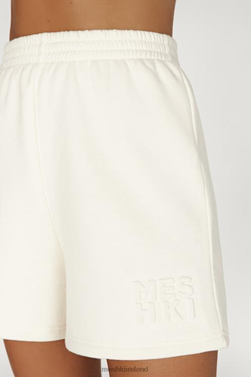 Meshki Reese Embossed Fleeceback Shorts Clothing Bone 6DX221608