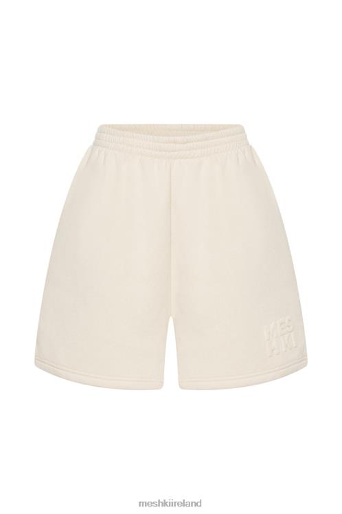Meshki Reese Embossed Fleeceback Shorts Clothing Bone 6DX221608