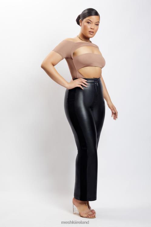 Meshki Breanna Cut Out Bodysuit Clothing Light Brown 6DX221220