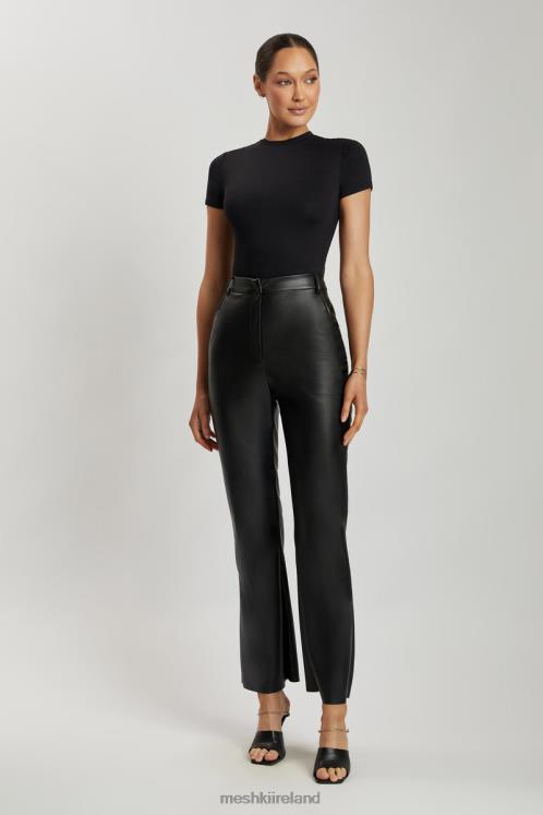 Meshki Francesca Crew Neck Short Sleeve Bodysuit Clothing Black 6DX22962