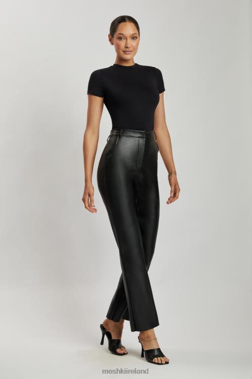 Meshki Francesca Crew Neck Short Sleeve Bodysuit Clothing Black 6DX22962