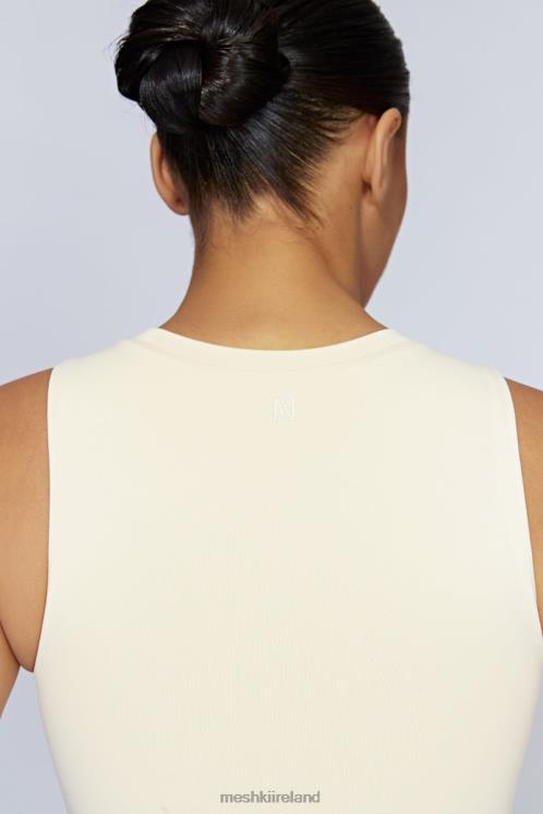 Meshki Jordyn Tank Sleeveless Bodysuit Clothing Cream 6DX221216