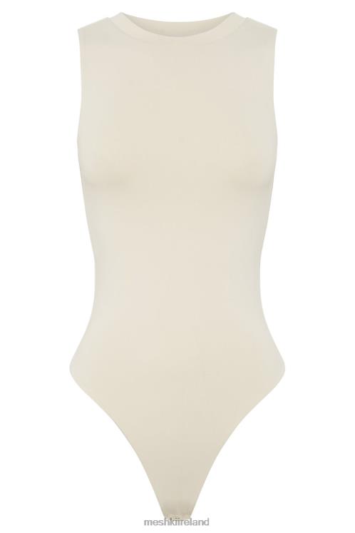 Meshki Jordyn Tank Sleeveless Bodysuit Clothing Cream 6DX221216
