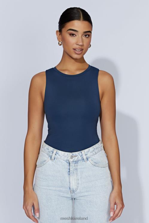 Meshki Jordyn Tank Sleeveless Bodysuit Clothing Midnight Navy 6DX22963