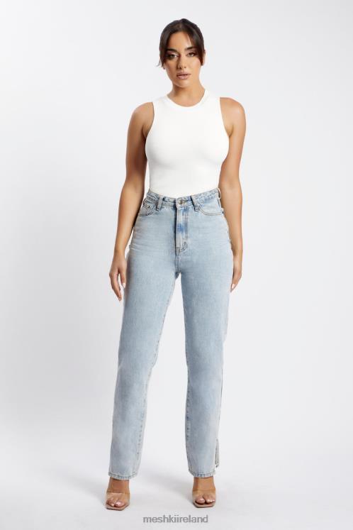 Meshki Jordyn Tank Sleeveless Bodysuit Clothing White 6DX22961