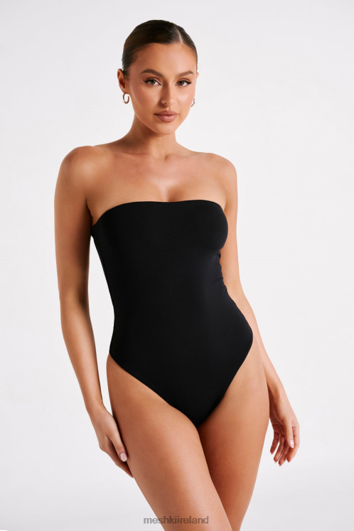 Meshki Leighton Recycled Nylon Strapless Bodysuit Clothing Black 6DX22776