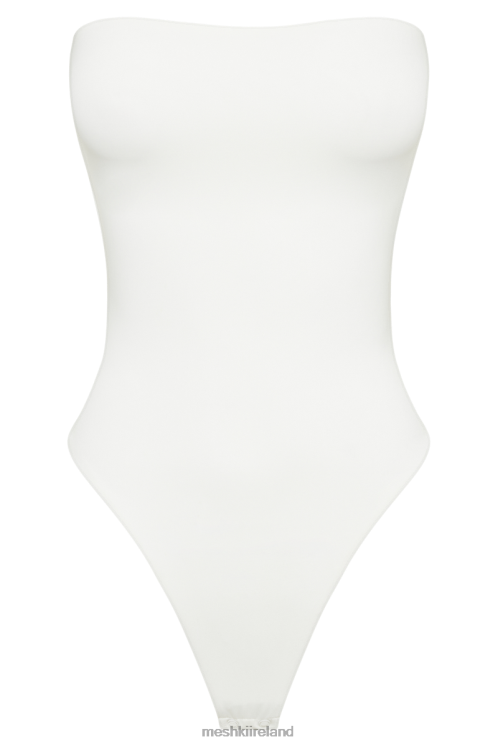 Meshki Leighton Recycled Nylon Strapless Bodysuit Clothing White 6DX22778