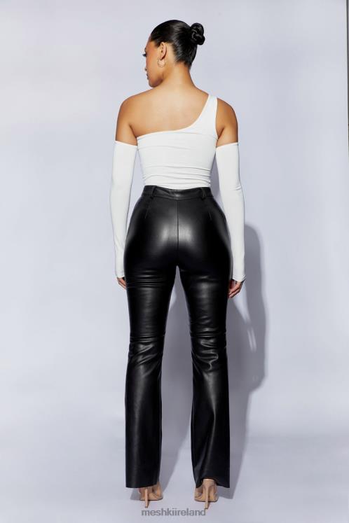 Meshki Lexi One Shoulder Cut Out Bodysuit Clothing White 6DX221053