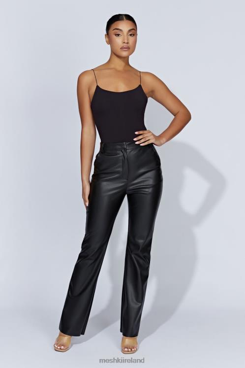 Meshki Valeria Low Back Thin Strap Bodysuit Clothing Black 6DX22887