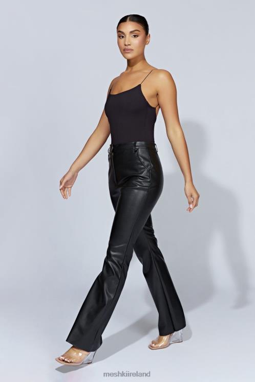 Meshki Valeria Low Back Thin Strap Bodysuit Clothing Black 6DX22887