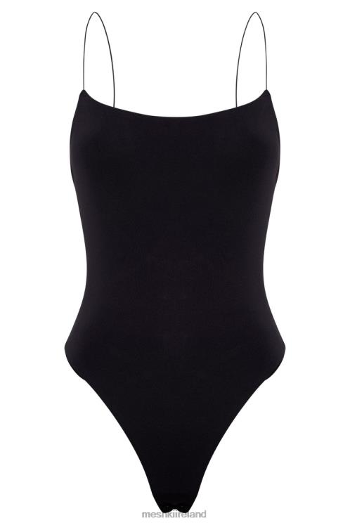 Meshki Valeria Low Back Thin Strap Bodysuit Clothing Black 6DX22887