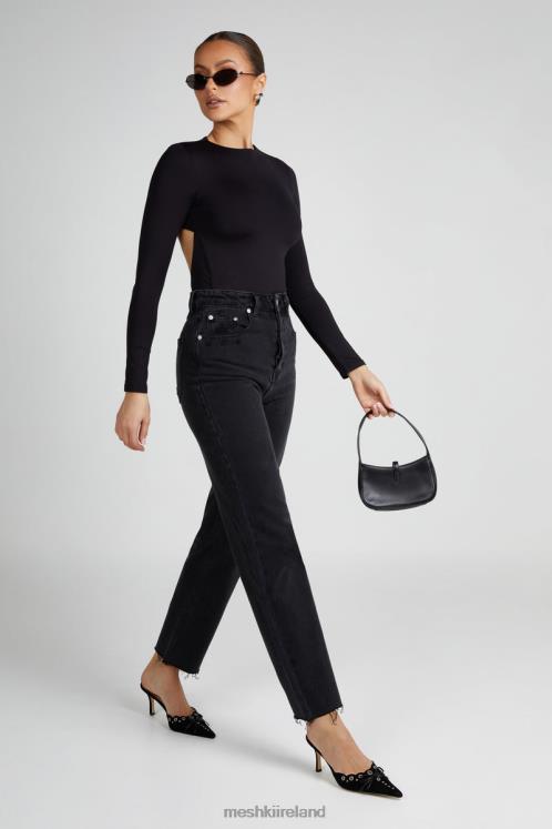 Meshki Wrenley Recycled Cut Out Long Sleeve Bodysuit Clothing Black 6DX22836