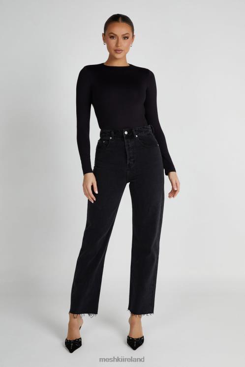 Meshki Wrenley Recycled Cut Out Long Sleeve Bodysuit Clothing Black 6DX22836