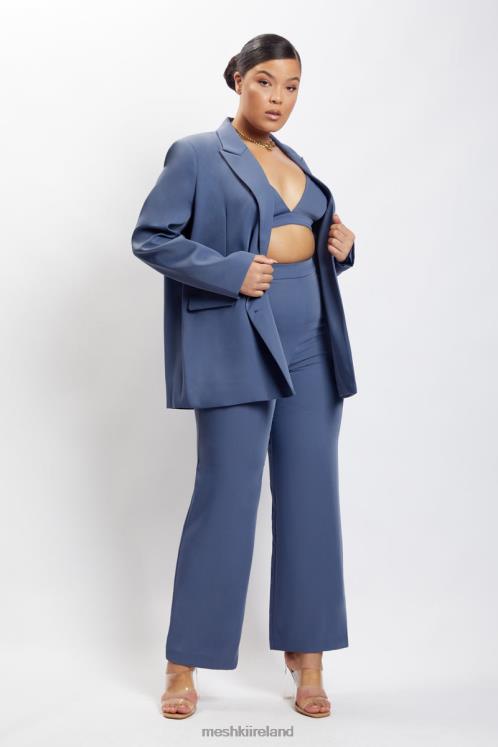 Meshki Cynthia Triangle Bralette Clothing Steel Blue 6DX221137