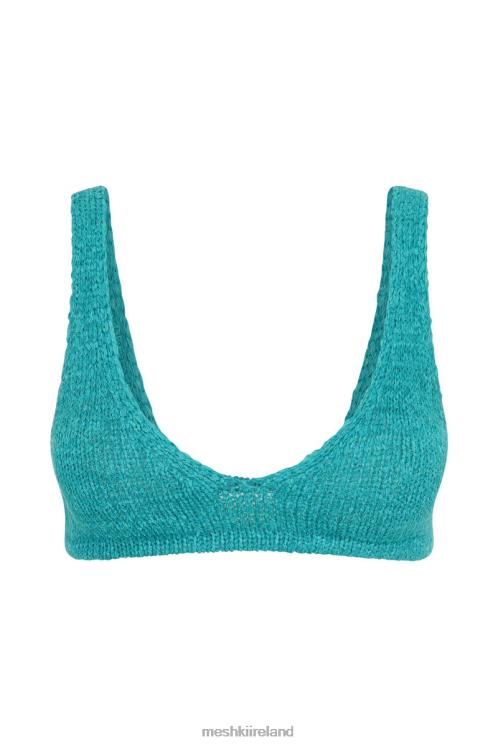 Meshki Mary Knit Bralette Clothing Aquamarine 6DX221140