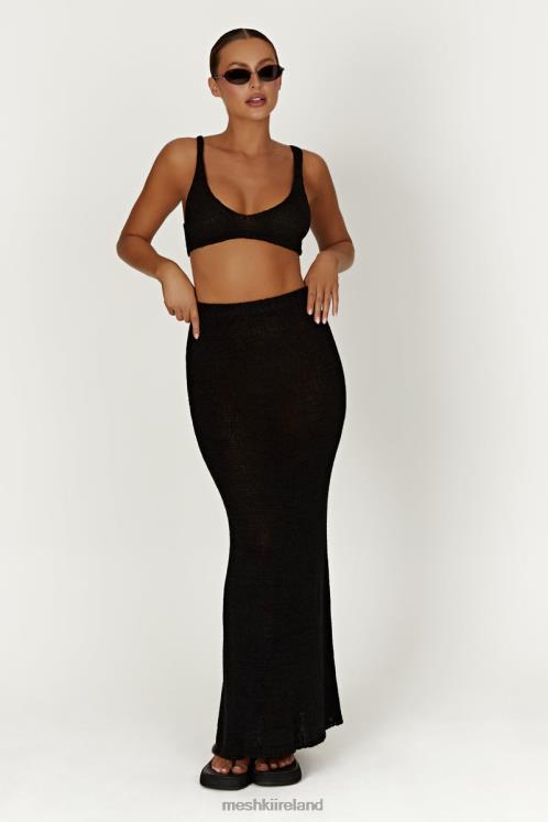 Meshki Mary Knit Bralette Clothing Black 6DX22891