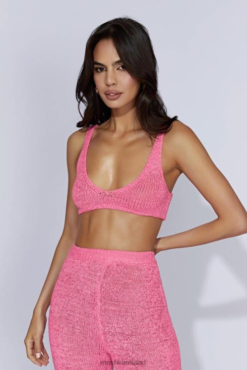 Meshki Mary Knit Bralette Clothing Bubblegum Pink 6DX221108