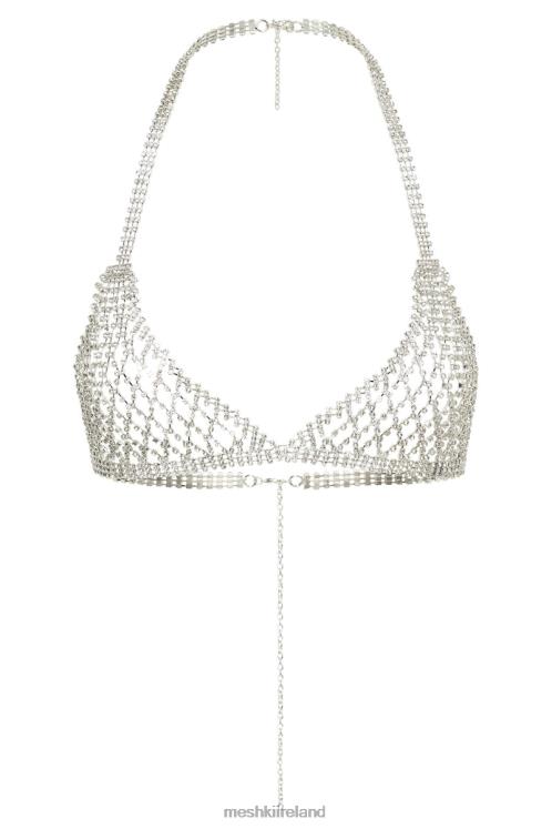 Meshki Neva Diamante Bralette Clothing Silver 6DX22884
