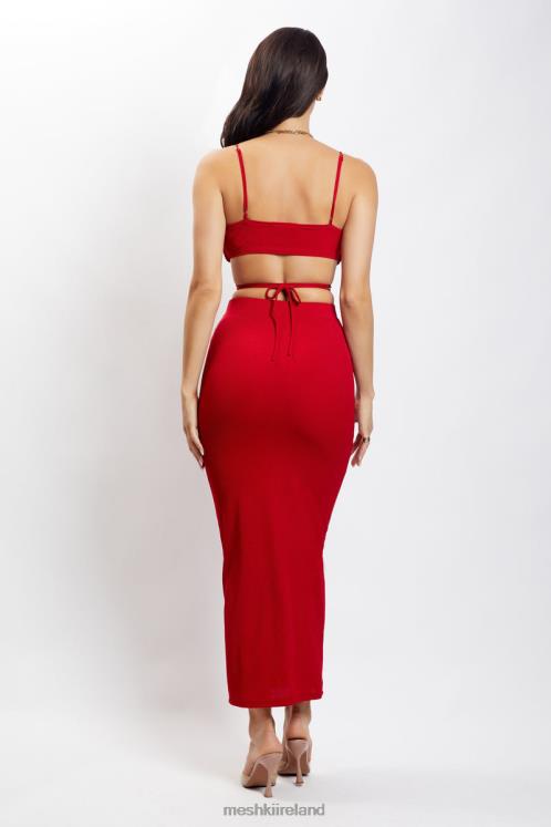 Meshki Suzie Triangle Bralette Clothing Chilli Pepper 6DX221197