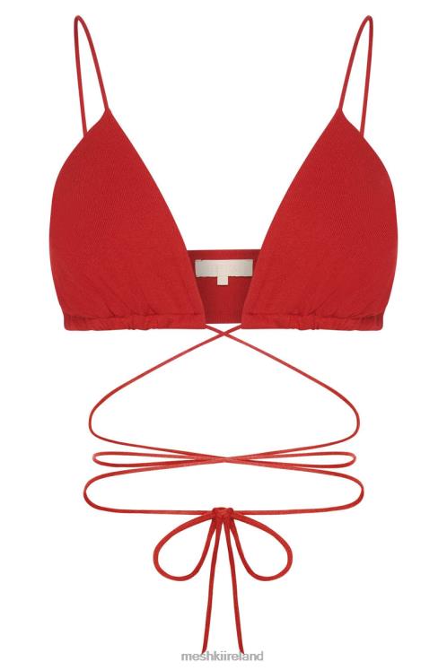 Meshki Suzie Triangle Bralette Clothing Chilli Pepper 6DX221197