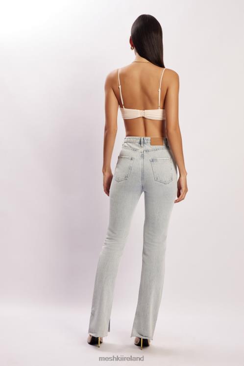 Meshki Tessa Mesh Ruched Cup Bralette Clothing Cream 6DX221207