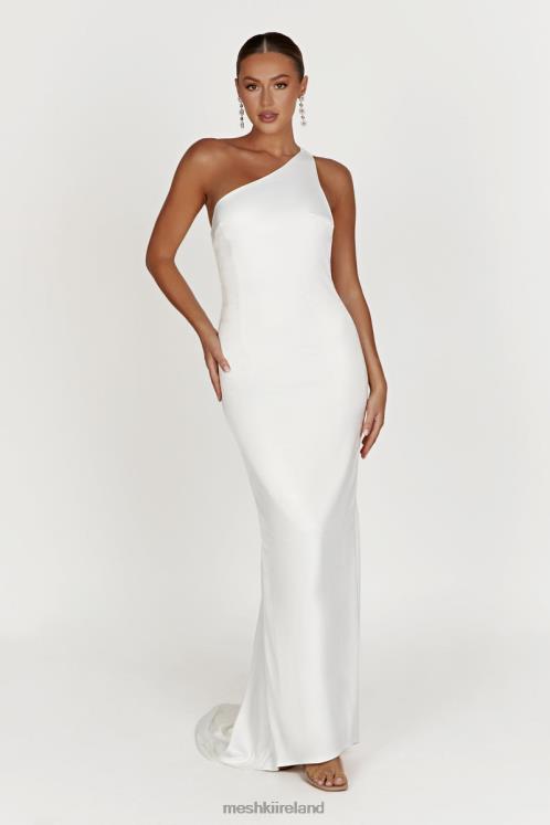 Meshki Harper One Shoulder Gown Clothing White 6DX22461