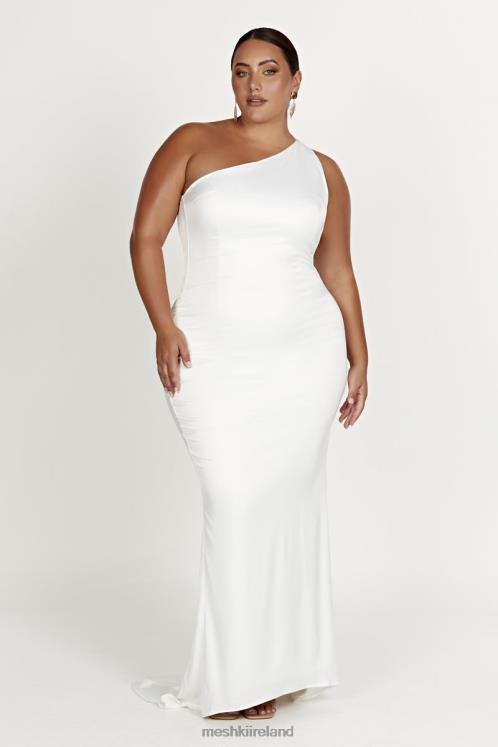 Meshki Harper One Shoulder Gown Clothing White 6DX22461