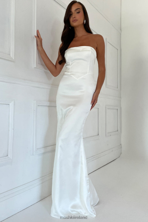 Meshki Kaitlin Strapless Gown Clothing White 6DX22487
