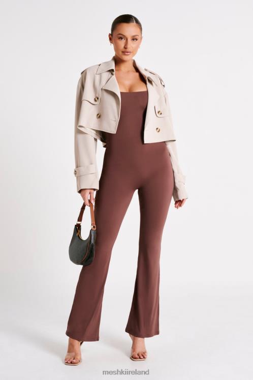 Meshki Adelaide Recycled Nylon Jumpsuit Clothing Mocha 6DX221250