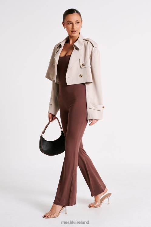 Meshki Adelaide Recycled Nylon Jumpsuit Clothing Mocha 6DX221250