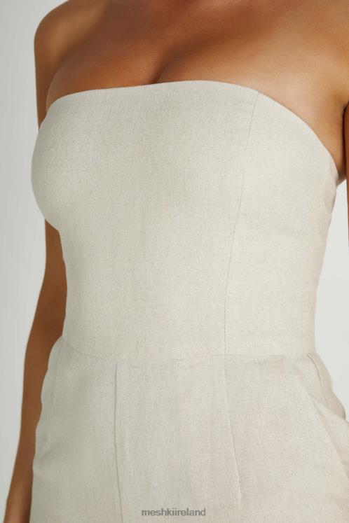 Meshki Anita Strapless Linen Jumpsuit Clothing Natural 6DX221300