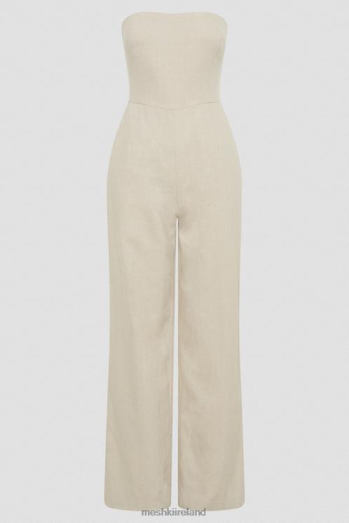 Meshki Anita Strapless Linen Jumpsuit Clothing Natural 6DX221300