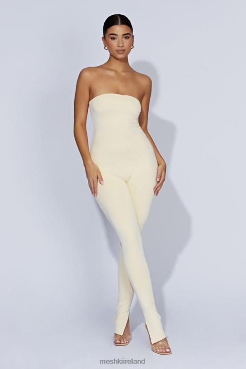 Meshki Peggy Strapless Jumpsuit Clothing Cream 6DX221660