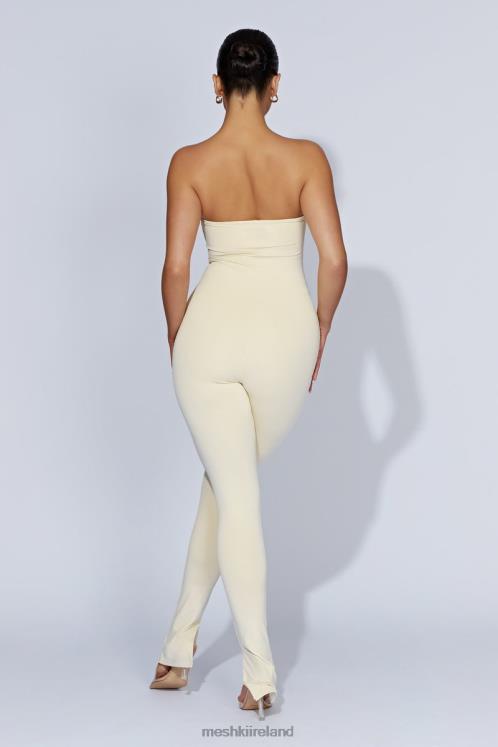 Meshki Peggy Strapless Jumpsuit Clothing Cream 6DX221660