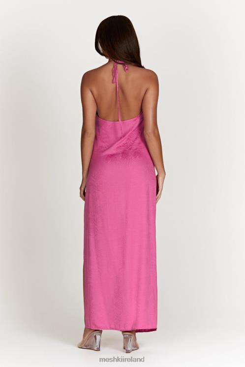 Meshki Aaliyah Plunge Neck Maxi Dress Clothing Rose Pink 6DX22598