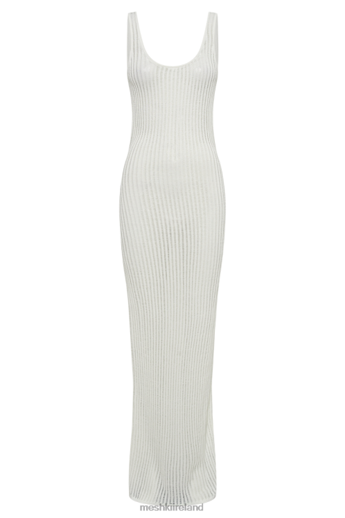 Meshki Abbey Ladder Knit Cowl Maxi Dress Clothing White 6DX22253