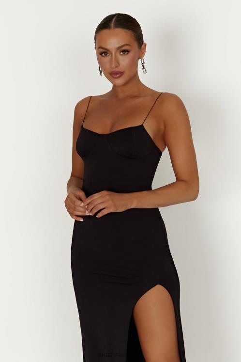 Meshki Addison Recycled Nylon Cupped Maxi Dress Clothing Black 6DX22387