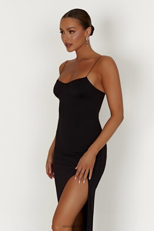 Meshki Addison Recycled Nylon Cupped Maxi Dress Clothing Black 6DX22387