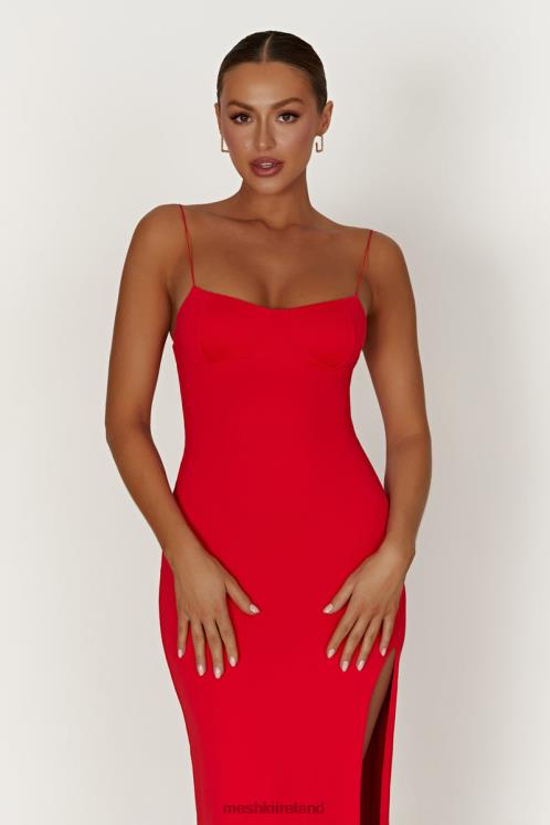 Meshki Addison Recycled Nylon Cupped Maxi Dress Clothing Red 6DX22410