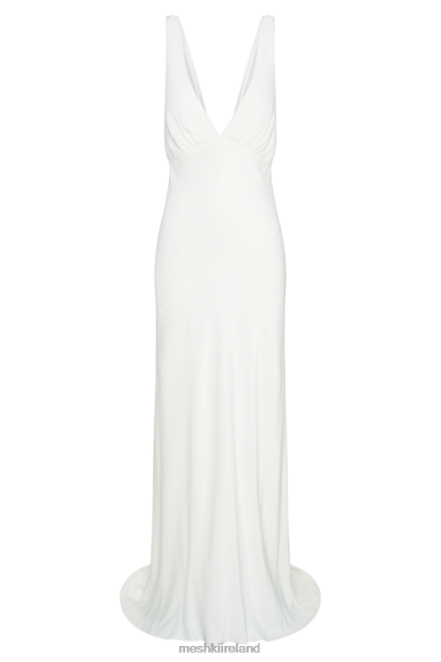 Meshki Amanza Maxi Dress With Cowl Back Clothing White 6DX22119