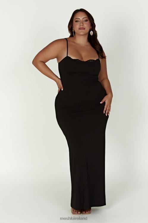 Meshki Amorette Lace Trim Maxi Dress Clothing Black 6DX22287