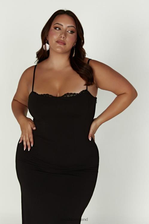 Meshki Amorette Lace Trim Maxi Dress Clothing Black 6DX22287