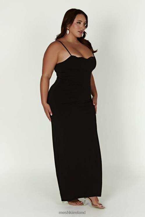 Meshki Amorette Lace Trim Maxi Dress Clothing Black 6DX22287